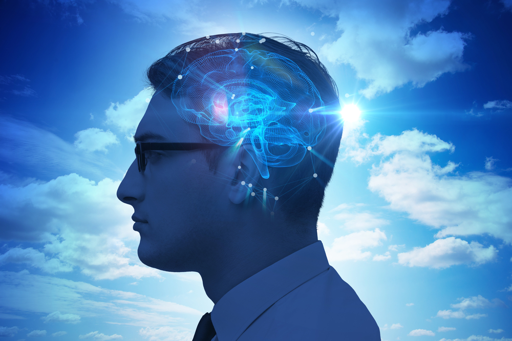 Artificial intelligence concept with man Dimensions of Mindfulness